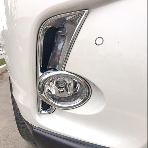 Chrome Front Fog Light Cover Trim Decoration for Toyota Highlander 2017+ Facelift