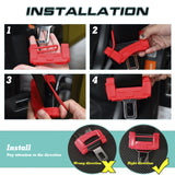 4PCS Red Soft Car Safety Seat Belt Buckle Clip Decor Covers Universal for Cars
