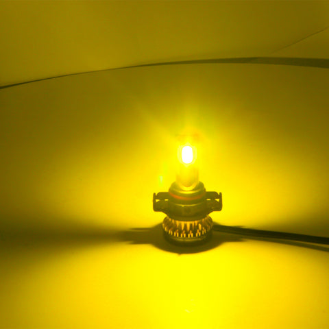 H16 5202 PSX24W LED Fog Driving Light Bulb with Super Bright COB LED Chips Replace for Daytime Running Light DRL Fog Light Lamp Bulbs, 3000K Golden Yellow