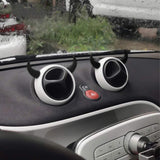 2Pcs PU Foam Small Black Devil Bull Horn AC Air Outlet Stickers Decor For Car