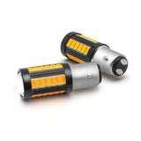 LED 1157 7528 Turn Signal Marker Parking Light Bulb Amber Yellow Blinker Lamp 2x