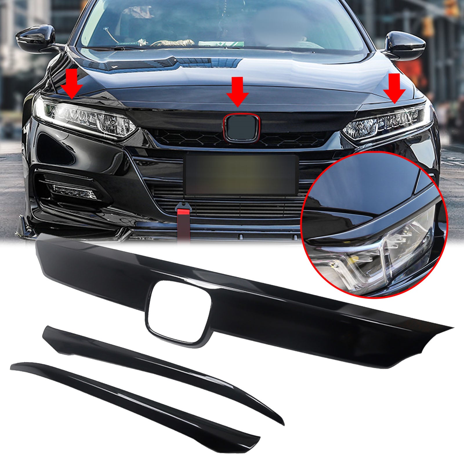 Front Grille Moulding Trim fit for compatible with Honda Accord | Xotic