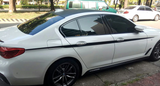 Black Car Door Side Skirt Stripe Waist Line Decal Body Sporty Decor Sticker for BMW Coupe Sedan - Car Exterior Decoration