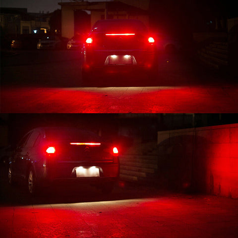 2pcs 1157 / 3157 / 7443 Red 40-SMD LED Flashing Strobe Brake Stop Tail Light Lamp
