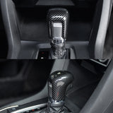 ABS Carbon Fiber Car Interior Center Console Gear Shift Knob Cover Trim for Honda Civic 2016-2019