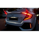 LED Brake Tail Light Rear Bumper Reflector for Honda Civic TYPE R Hatchback 2017 2018