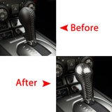 Real Carbon Fiber Interior Gear Shift Knob Cover Overlay Trim Decals for Chevrolet Camaro 2010 20011 2012 2013 2014 2015