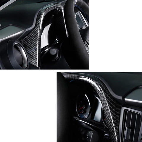 Carbon Fiber Style Interior Dashboard Frame Cover Trim for Toyota RAV4 2016-2018, Center Console Dashboard Panel Display Decor Cover