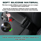4pcs Black Safety Interior Car Seat Belt Buckle Clip Cover Sleeves Universal Fit