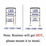 2pcs 50w 6-ohm Load Resistor Fix LED Bulb Fast Hyper Flash Turn Signal Blink Error Code