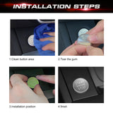 Aluminum RS Style Keyless Start Engine Stop Push Button Stickers Cover Trim Compatible with Audi A4 A5 A6 A7 A8 Q5 S4 S5 S6 S7 S8 RS4 (Silver)