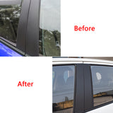Carbon Fiber Style Door Window Pillar Post Trim Overlay Decal Sticker for Honda Civic Sedan 2012 2013 2014 2015