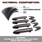 Carbon Fiber Style Door Handle+Door Edge Protect Trim For Honda Fit 2014-2019