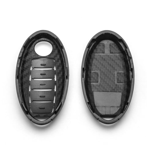 Matte Carbon Fiber Texture Key Shell Cover for Infiniti Q50 Q60 Q70 G37, Key Fob Case Fit Nissan 370Z GT-R Altima Rogue Sentra 5-button Ke