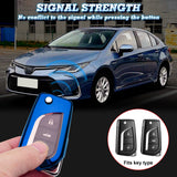 1X Blue Shockproof Flip Key Fob Cover Case For Toyota Corolla Yaris 2/3/4 Button