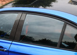 Carbon Fiber Texture Window Door Pillar Post Trim Sticker For BMW 3-Series E90