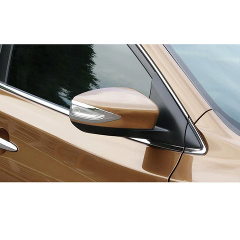 2pcs ABS Chrome Rear View Side Door Mirror Signal Light Frame Cover Trim for Nissan Altima Sentra 2013-2017/ Maxima 2016-2019