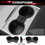 For Tesla Model 3 2021-2023 & Model Y 2021-up Water Storage Box Car Cup Holder Limiter Accessories