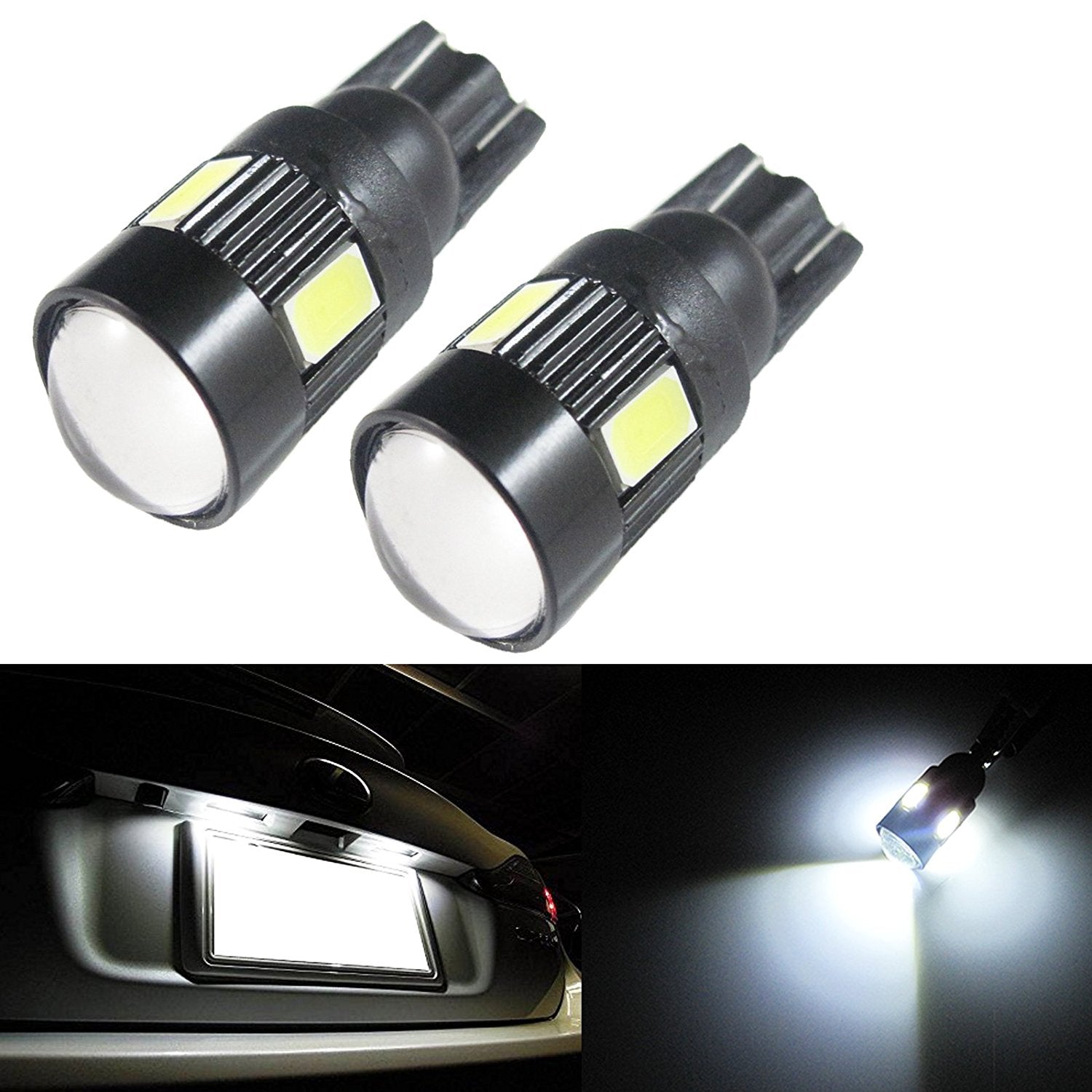 Når som helst gys kaustisk Xenon White T10 T15 3W 6-SMD LED Projector bulb For for Car License Pl |  Xotic Tech