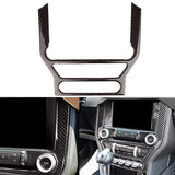 Car Interior Multimedia Control Center Console Penal Trim Carbon Fiber Sticker For Ford Mustang 2015-2020