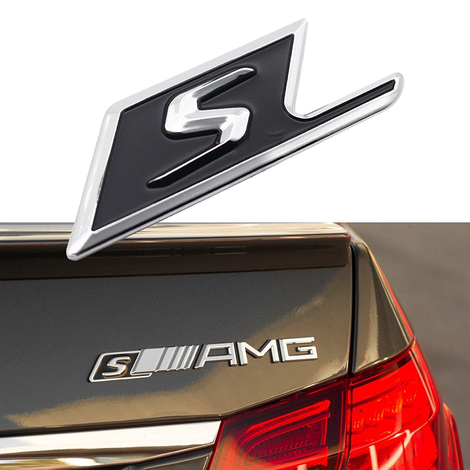 AMG Mercedes-Benz Badge Emblem Decal Trunk Fender Sticker Logo Chrome USA  New!