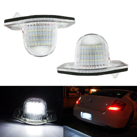 Exact Fit White 18-LED License Plate Light Lamps For Honda Civic Fit CR-V, etc