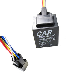 1x 5-Pin 12V 40A SPDT Auto Relay Socket Wire For Car Fog Light DRL Daytime Running Lamp DRL
