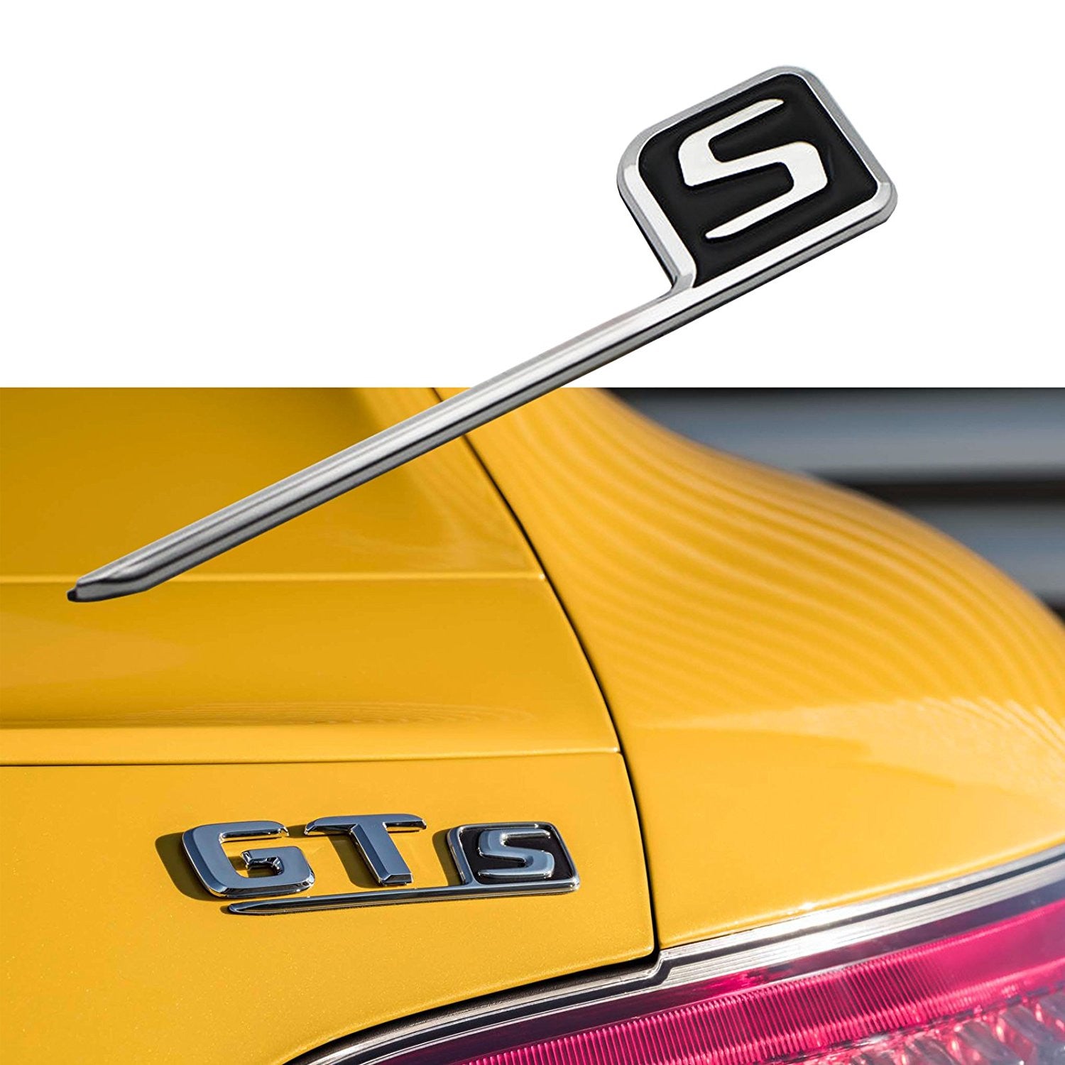 Autocollant 3D Lettre Emblème Métal - Badge Voiture Alliage Pour Volkswagen Audi BMW Mercedes Porsche - Chrome Ou Noir