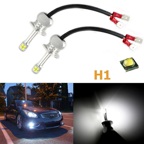 (2) 80W CREE LED Bright White H1 LED DRL Driving Running Light, Fog Light, Off Road Light