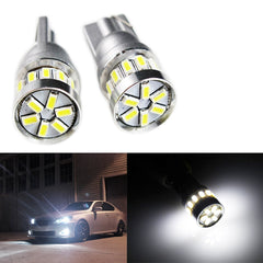 2PCS Xenon Bright White 18-SMD LED Bulbs 168 192 194 2825 3014 W5W T10 Wedge For Parking Position Light Bulbs