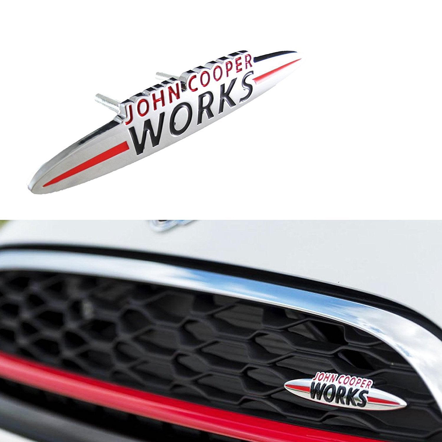 Emblema S Per Mini Cooper - Stemma Per Griglia Anteriore E Bagagliaio, Colore Rosso Cromato - Foto 12