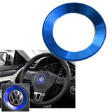 Steering Wheel Center Logo Ring Emblem Blue Trim For Volkswagen Golf MK7 Lavida Bora 2014 2015 2016 [Red/Blue]
