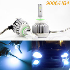 2x 9006 HB4 Ice Blue 8000K COB LED Headlight Bulbs Conversion Kit For High/Low Beam Daytime Running Lights Newest Model