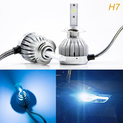 2x H7 Ice Blue 8000K COB LED Headlight Conversion Kit For High Beam DRL Fog Lights Lamps(Newest Model)