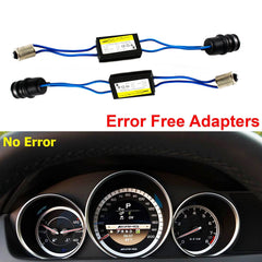 2x BA9 64132 64136 Canbus Error Free Wiring Adapters For LED Parking, Backup Lights, License Plate Lights