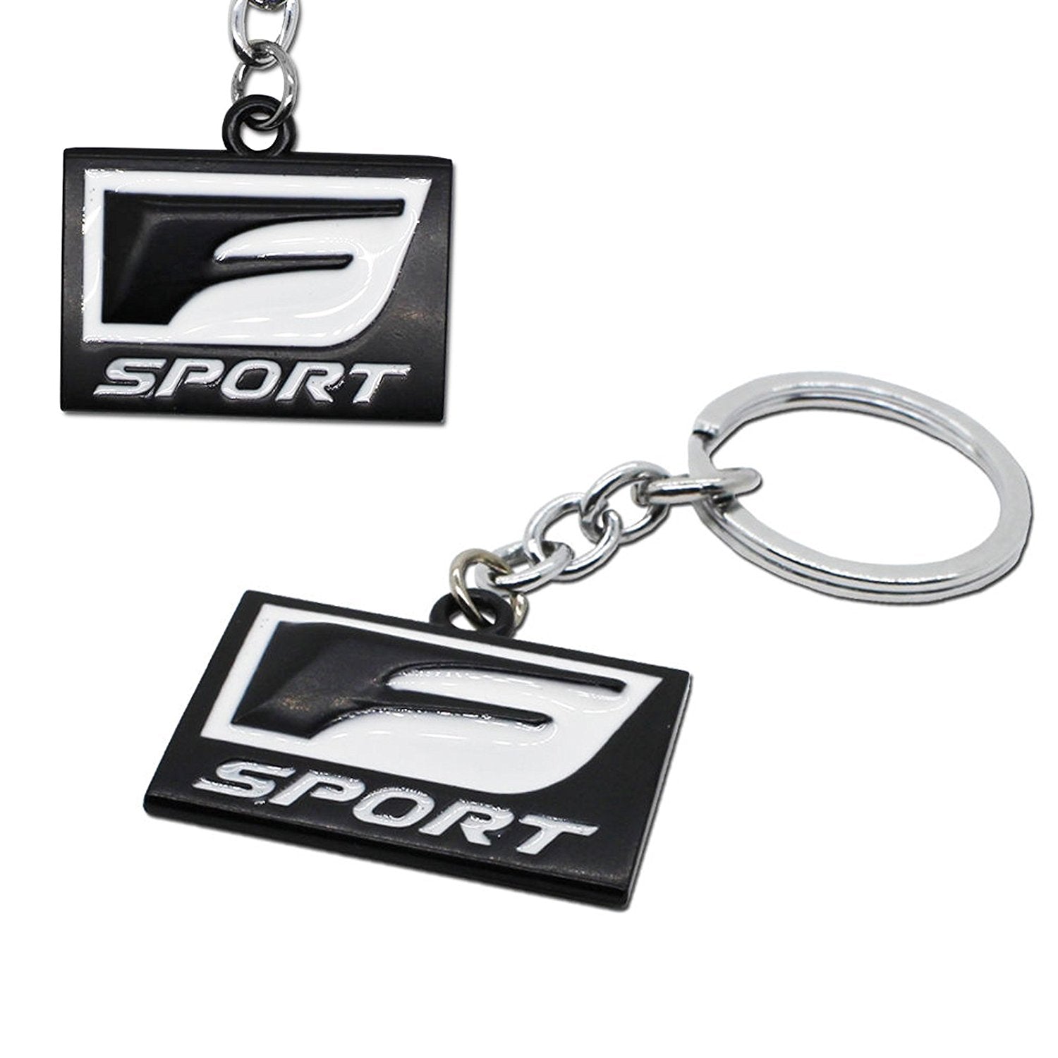 1 Set F Sport Metal Black Key Chain Fob Ring Keychain for Lexus RX CT2