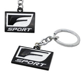 1 Set F Sport Metal Black Key Chain Fob Ring Keychain for Lexus RX CT200h GS350