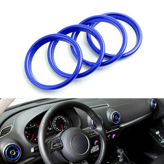 4pcs Chrome Car Auto AC Vent Outlet Decoration Ring Cover Trim for Audi A3 NEW