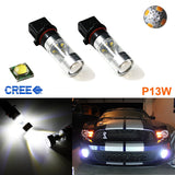 2x HID White Max High Power 100W CREE P13W LED Daytime Running Lights Bulbs For DRL Audi A4 Q5