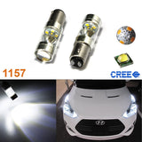 2x 100W Max CREE BAY15D 1157 Super Bright Tail Stop Brake Light LED Bulbs(White/Red/Amber)