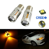 High Power Amber 1156 BA15S LED Bulbs 80W For Car DRL Daytime Running Light, Turn Signal Light, Backup Reverse Brake Stop Light