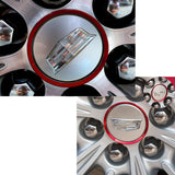 4 Pieces Alloy Car Wheel Rim Center Cap Hub Rings Decoration For Cadillac