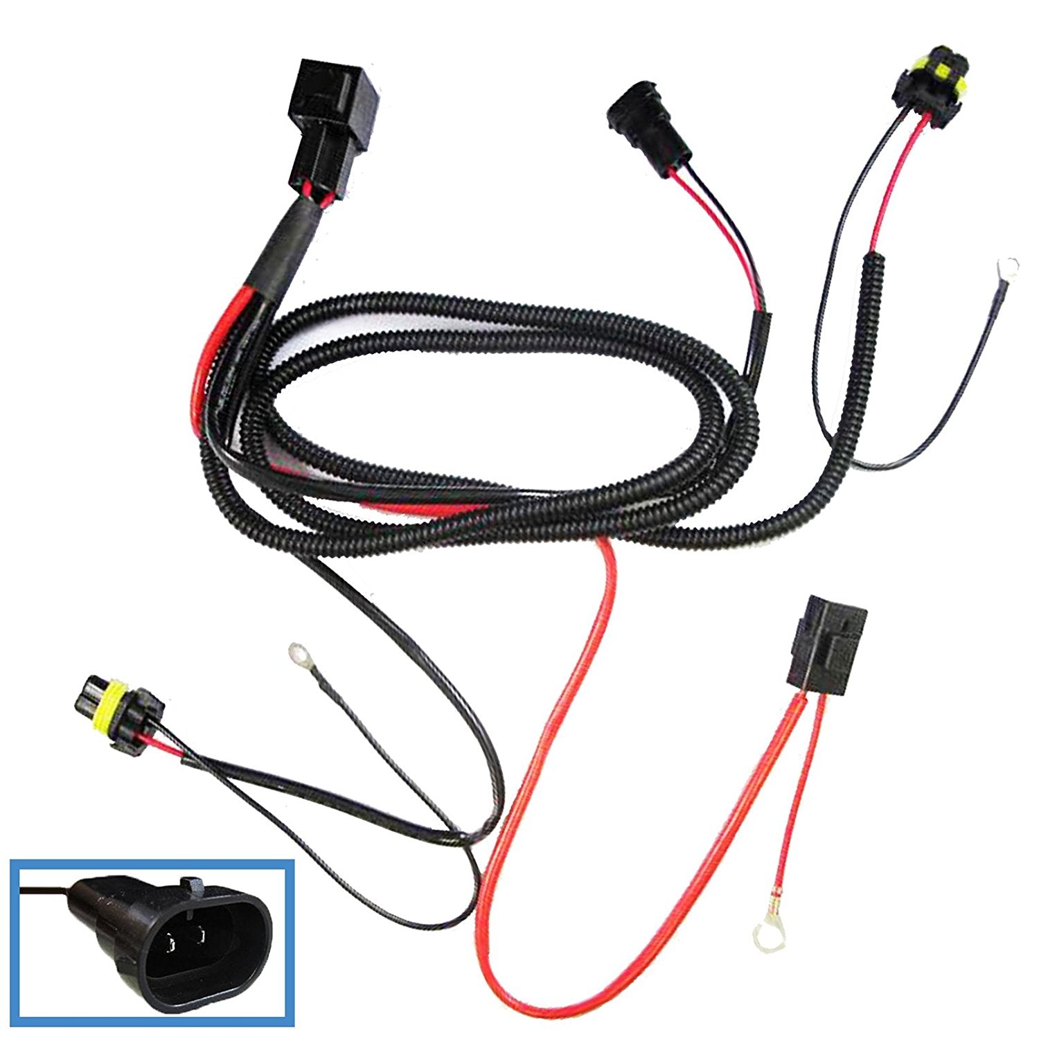 H8 H11 880 Relay Wiring Harness For HID Conversion Kit Add-On Fog Ligh
