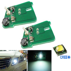 HID Matching Xenon White LED Parking Position Light Assembly For 2010-13 Mercedes W212 E-Class E350 E550 E63 AMG Pre-LCI