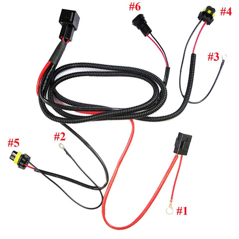 1 set H1 H3 H7 H11 9005 9006 HB4 HID Conversion Kit Relay Wire Harness Adapter Wiring