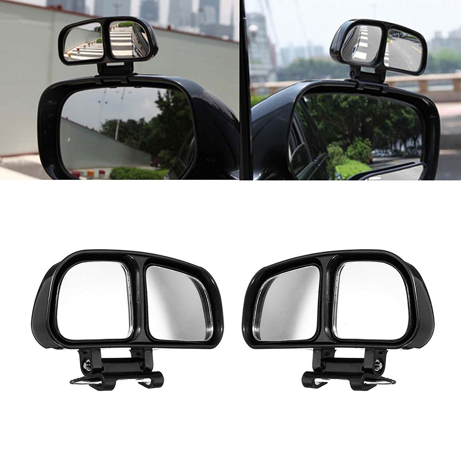 Blind Spot Mirror, 2 Pcs Square Stick On Rear View Convex Side Wide An