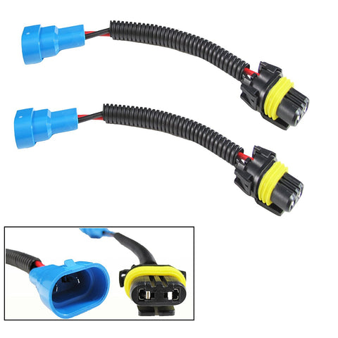 2x 9145 H10 9005 HB3 Extension Wiring Harness Socket Wire Headlight Fog light Daytime Running/High Beam Lights