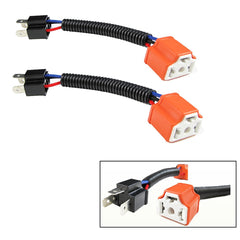 H4 9003 Ceramic Wire Wiring Harness Sockets Adpters For Headlights Fog Lamp
