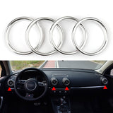 4pcs Chrome Car Auto AC Vent Outlet Decoration Ring Cover Trim for Audi A3 NEW