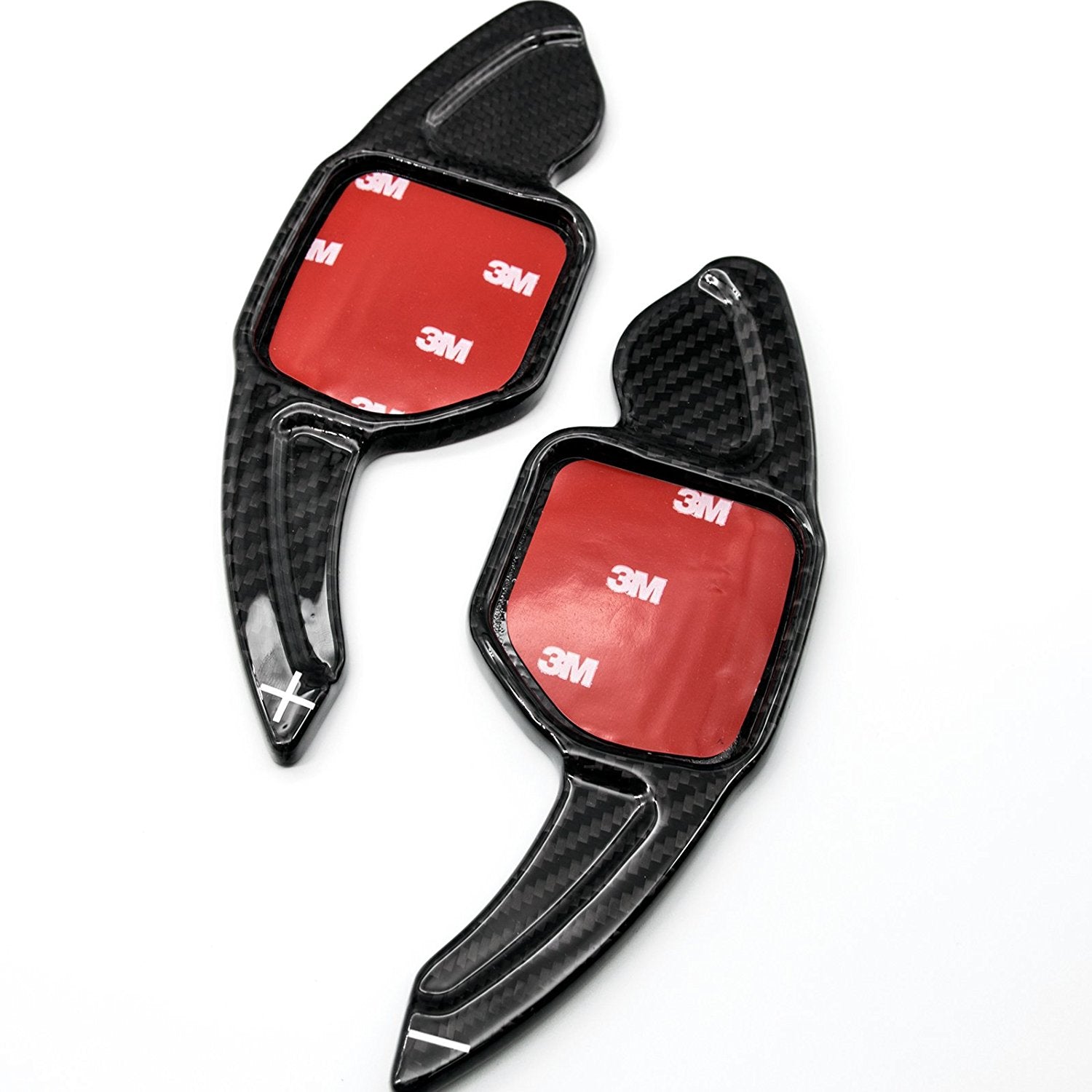 Black/ Red Real Carbon Fiber Steering Wheel Shifter Gear Paddle DSG Ex